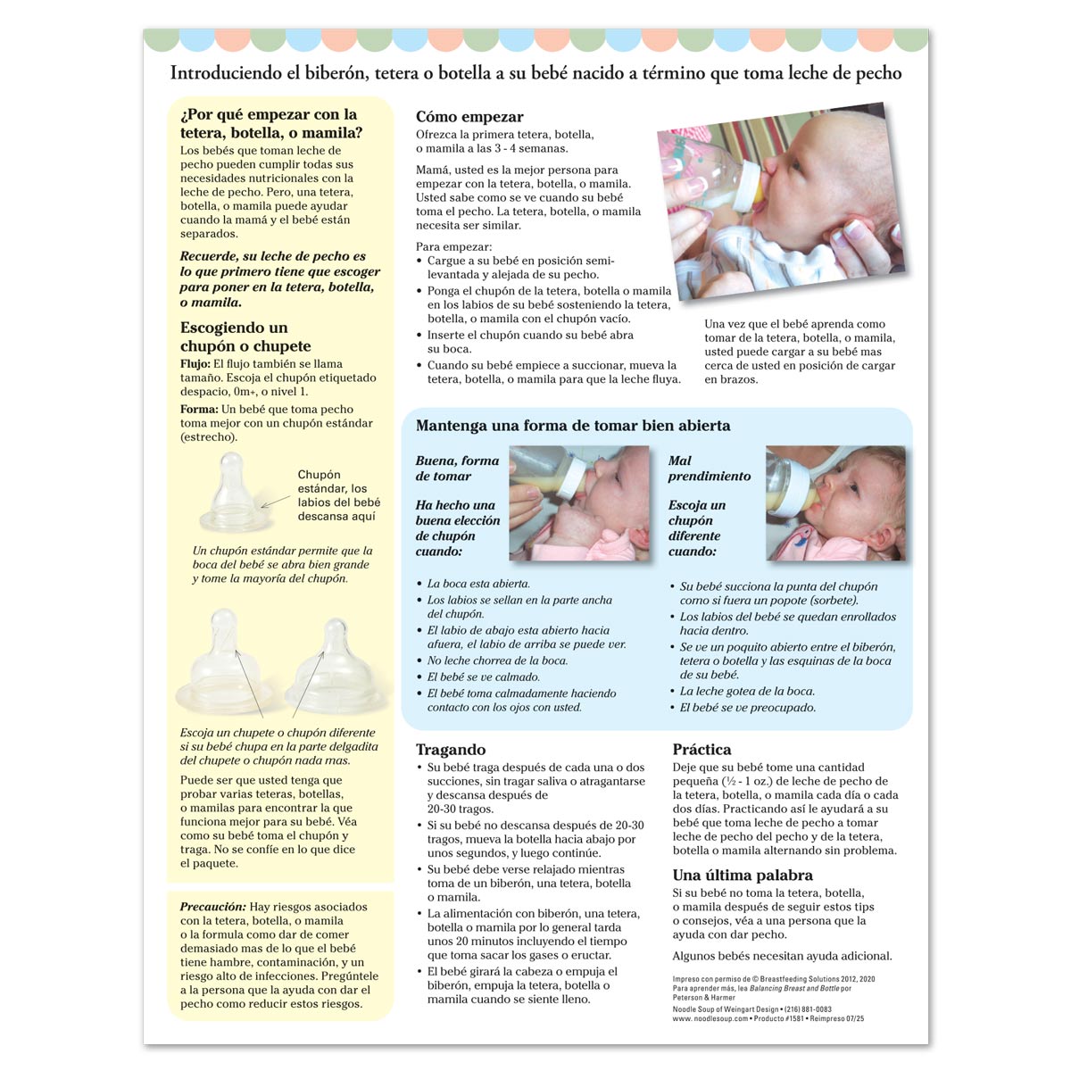 Introducing a Bottle tear Pad - Spanish