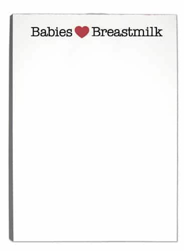 Babies Love breastmilk Notepad