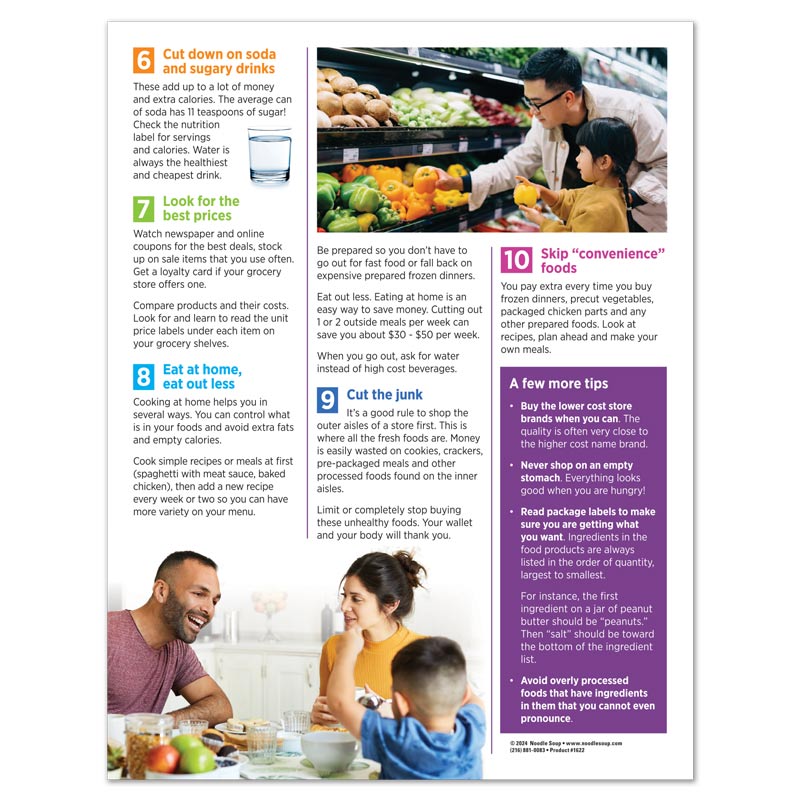 Ten Tips for Eating Healthy on a Budget Tear Pad