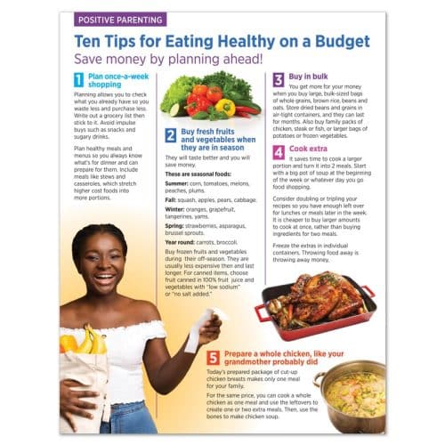 Ten Tips for Eating Healthy on a Budget Tear Pad