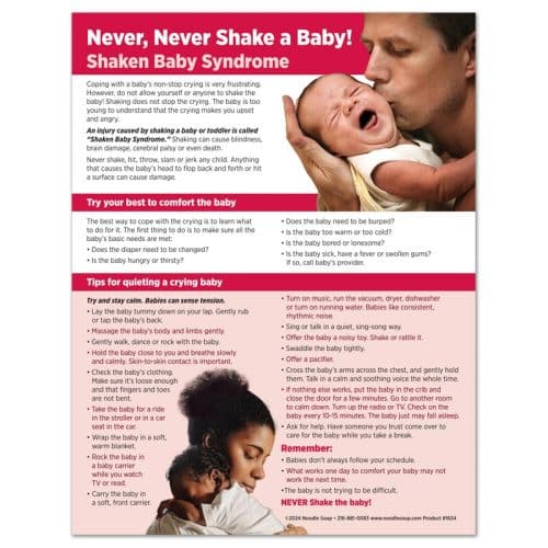 Never Never Shake a Baby! Tear Pad