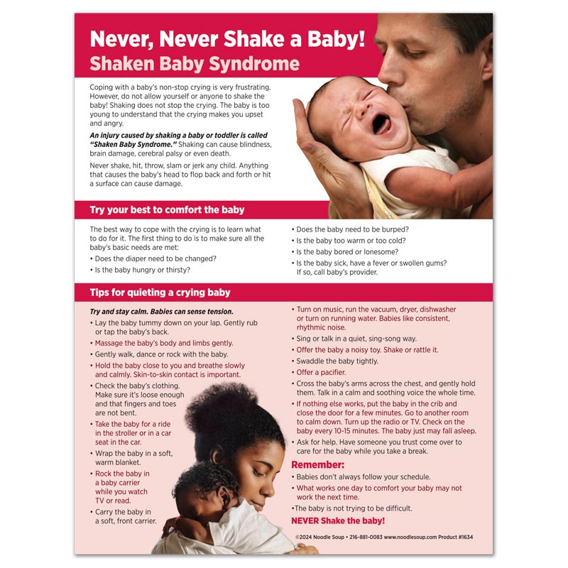 Never Never Shake a Baby! Tear Pad
