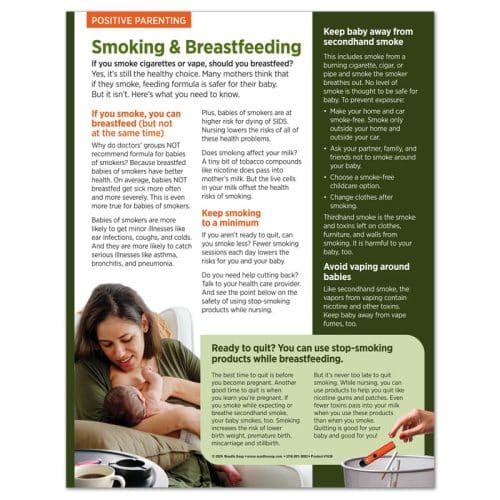 Smoking & Breastfeeding Tear Pad