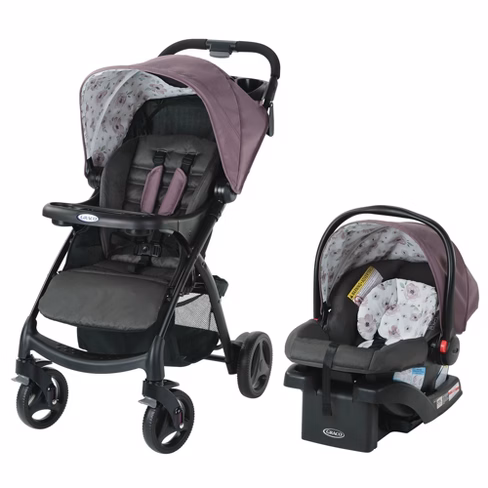 Baby stroller that breaks out into a carrier