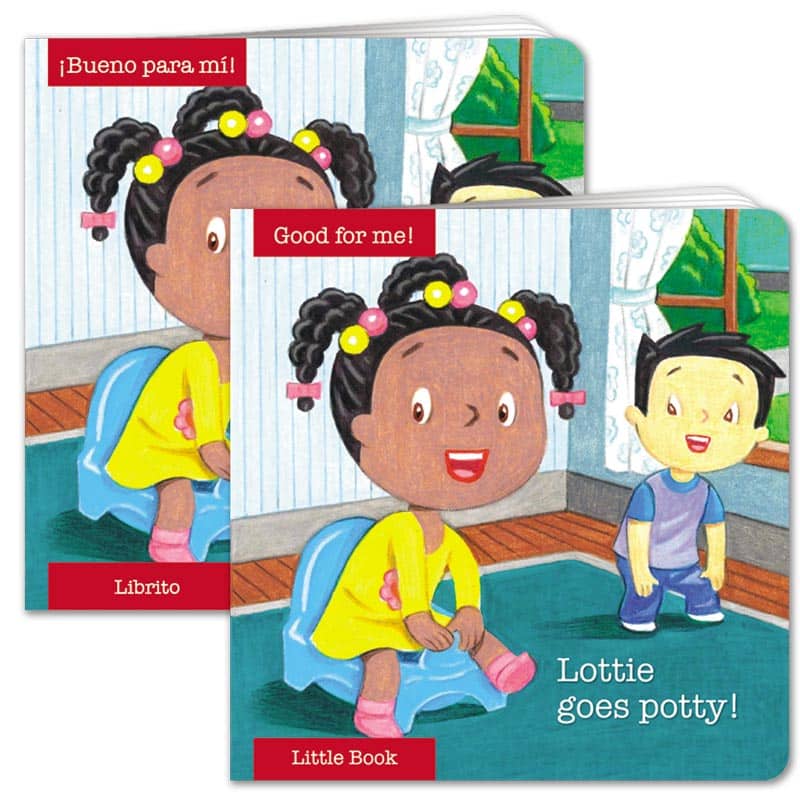 Lottie goes potty! Little Book in English and Spanish