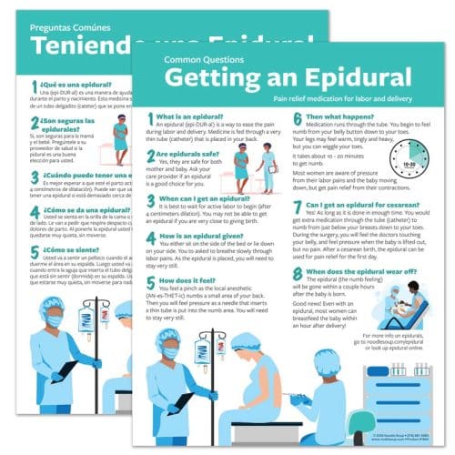 Getting an Epidural tear pad