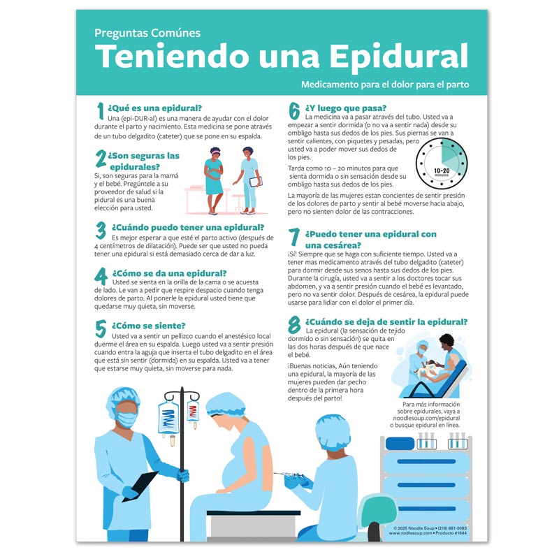 Getting an Epidural tear pad - Spanish