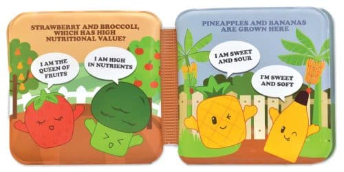 Vegetables and Fruits Vinyl Bath Book