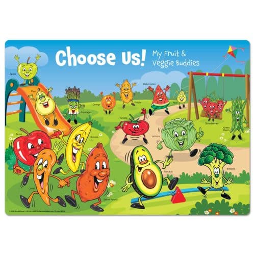 Fruit and Veggie Buddies Placemat