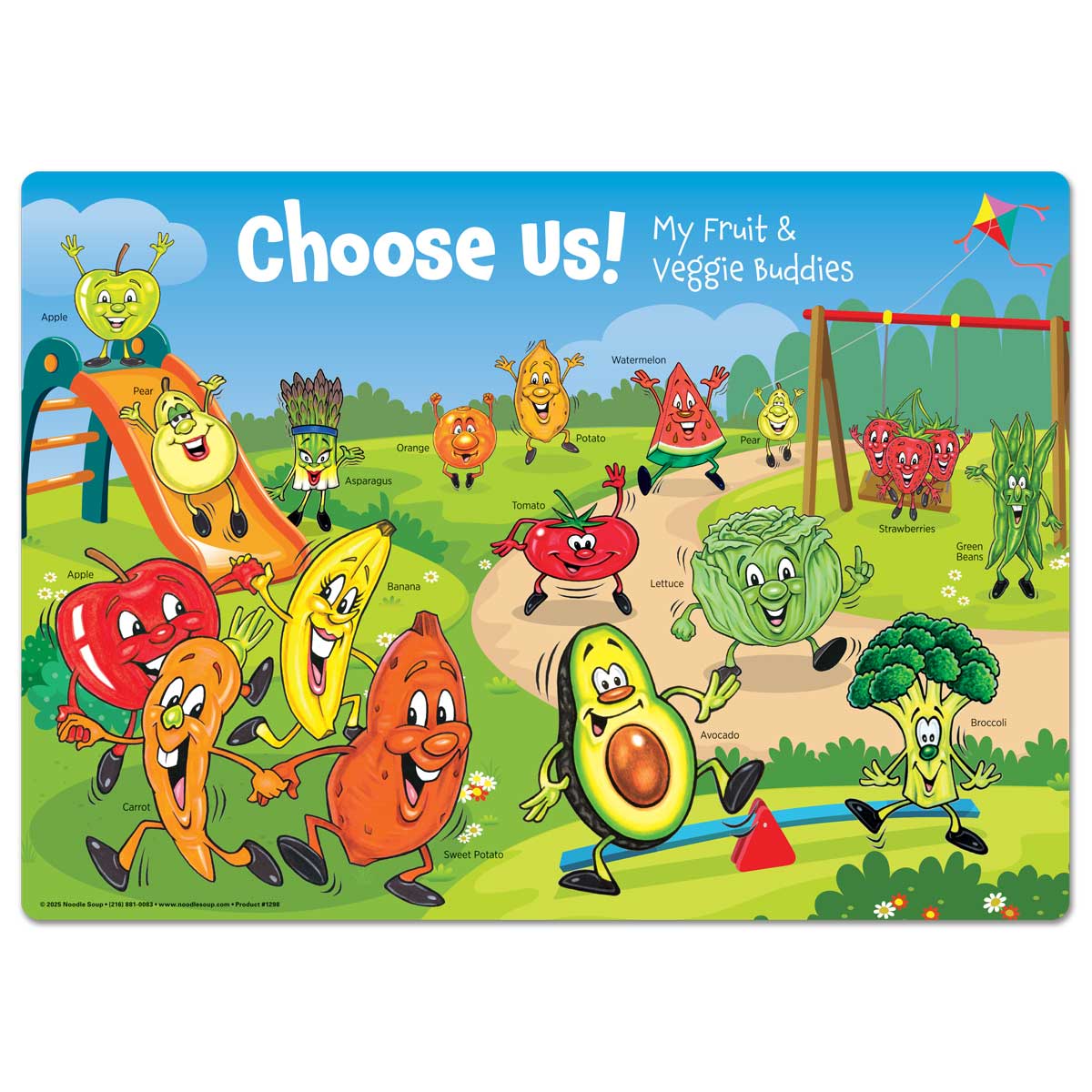 Fruit and Veggie Buddies Placemat