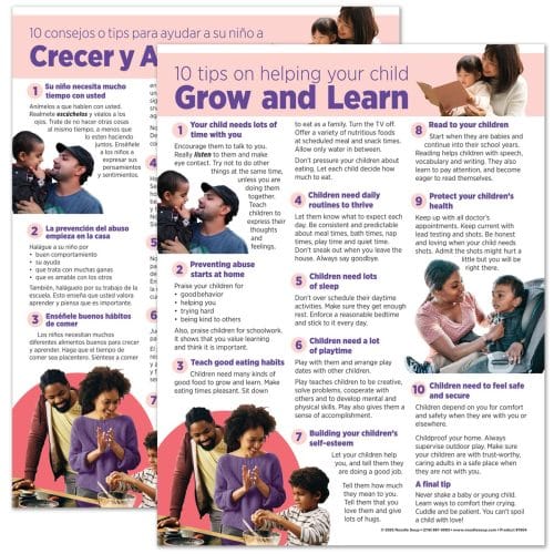 10 tips on helping your child Grow and Learn tear pad
