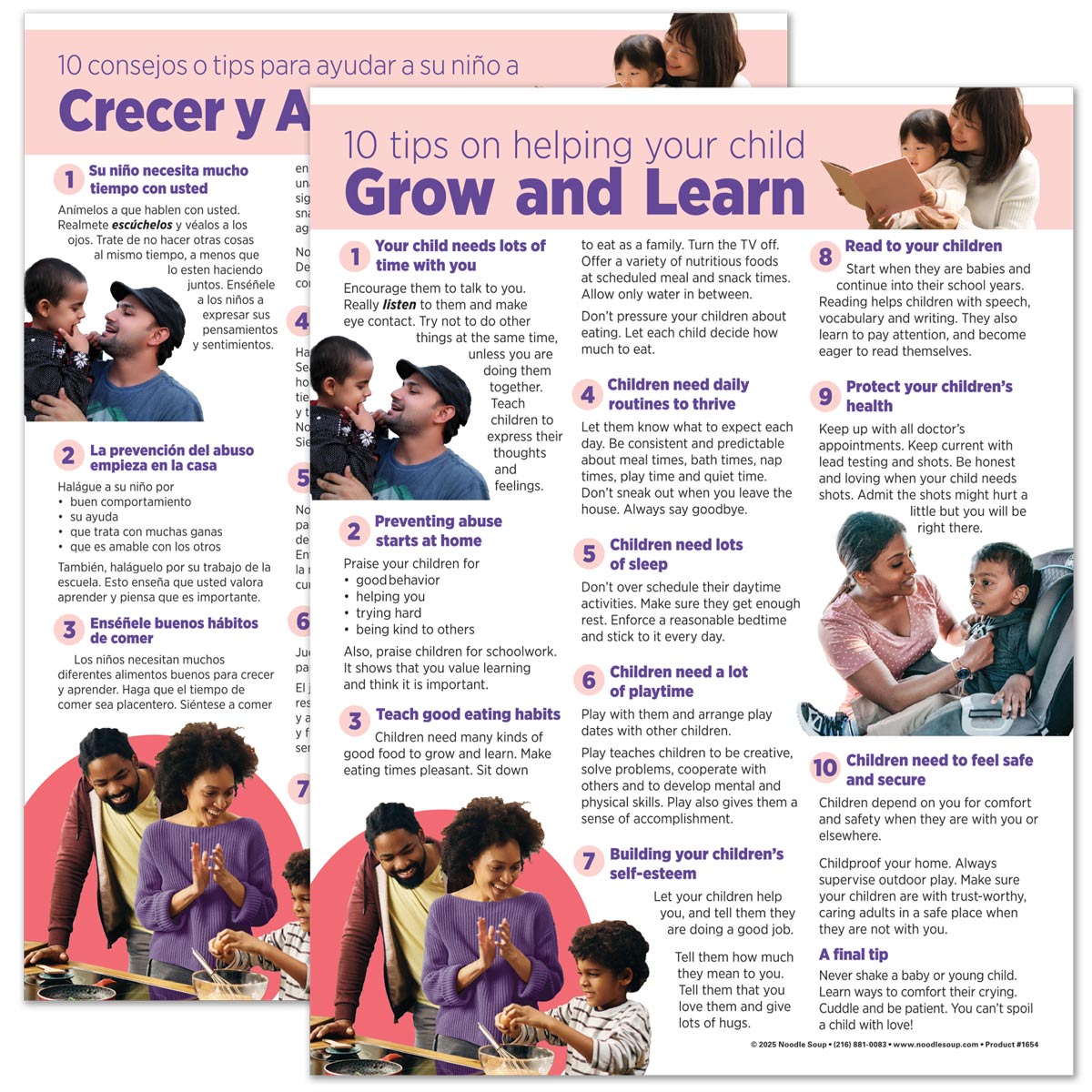 10 tips on helping your child Grow and Learn tear pad