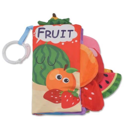 Interactive Fruit Cloth Book for Babies - Sensory Toy