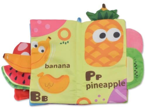 Internal pages of Fruit Cloth Book showing fruit illustrations