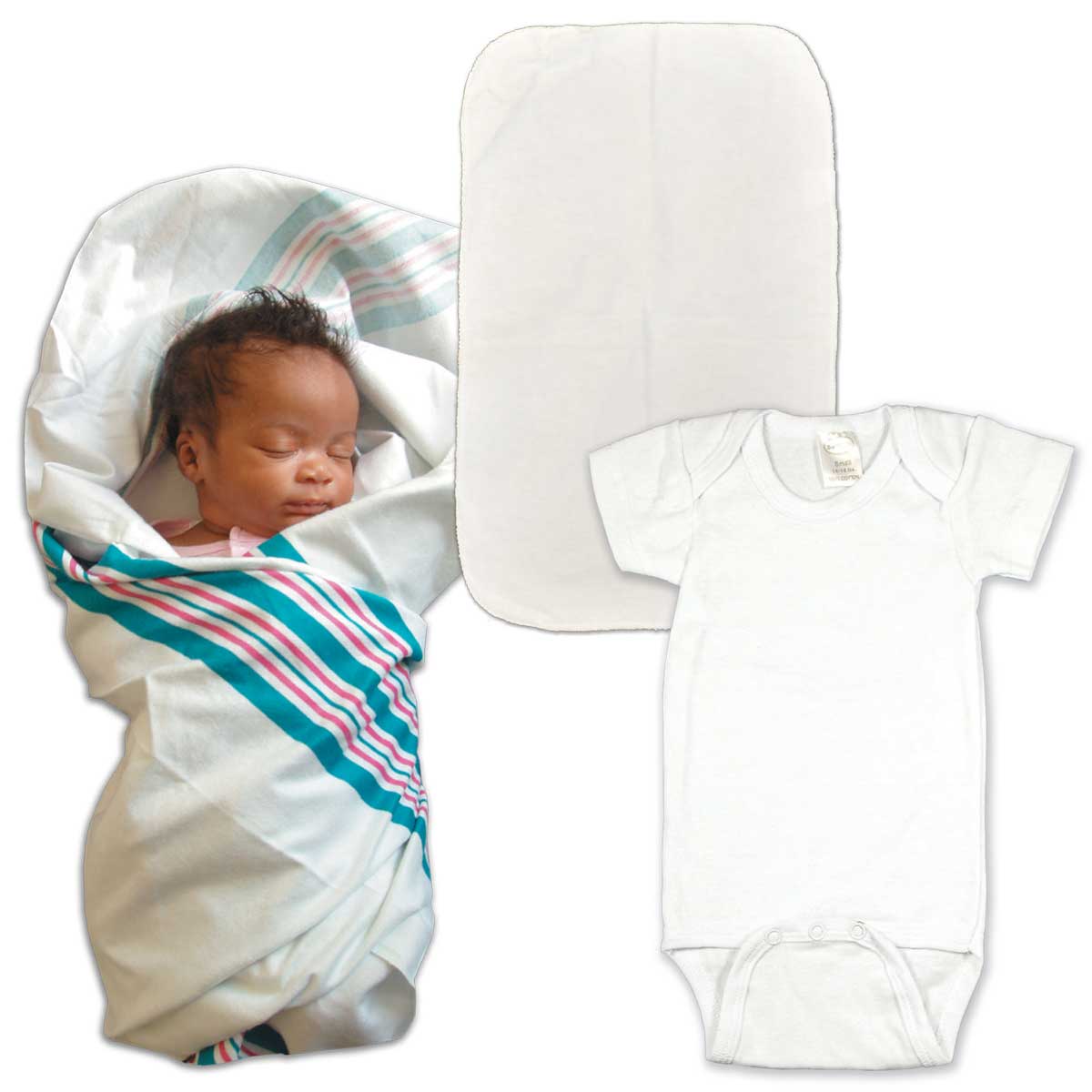 Baby Essentials 12 piece newborn care kit #1258 - cloth goods