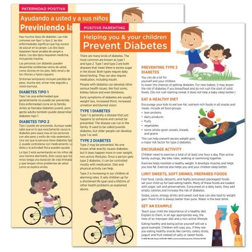 Prevent Diabetes tear pad - Bilingual