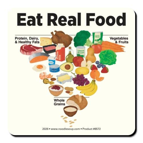 Eat Real Food magnet healthy eating reminder for families