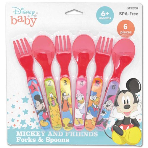 Disney Baby Mickey and Friends Forks and Spoons - set of 6