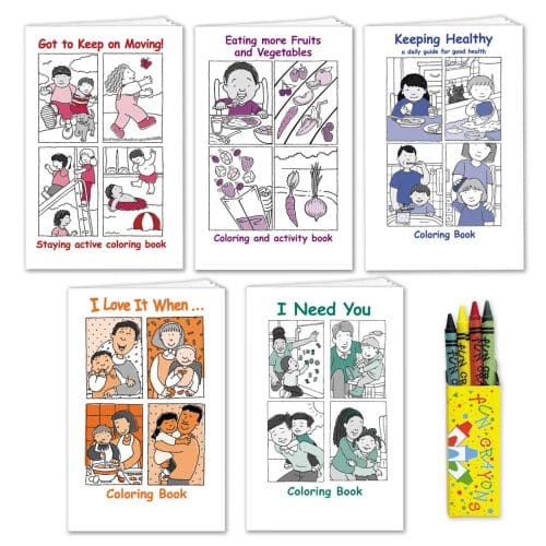 children’s coloring book kit - set of 5