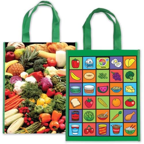 Laminated MyPlate Grocery tote 8814