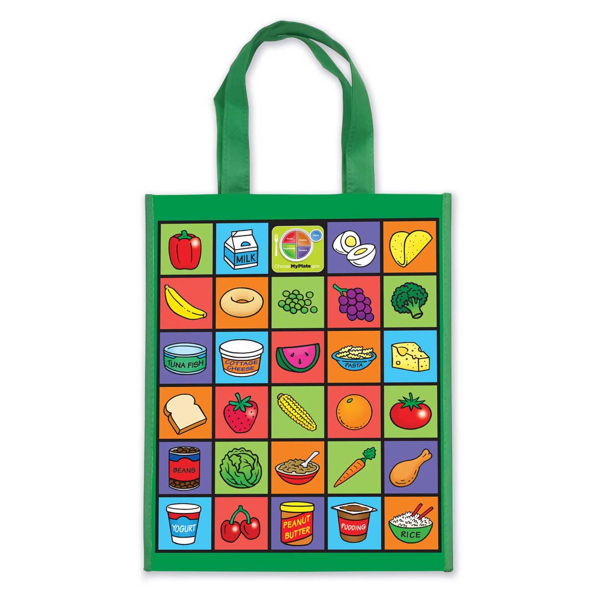 Laminated MyPlate Grocery tote 8814