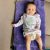 Eat, Sleep, Cuddle, White Cotton Infant Gown